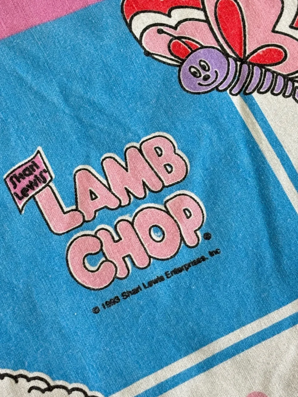 Shari Lewis 1993 Lamb Chop vintage fitted bed sheet for twin bed